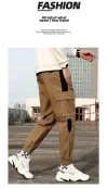 Otoño invierno nuevo algodón pantalones multibolsillos cargo pantalones hombre holgado tallas grandes negocios recto al aire libre casual Specification image